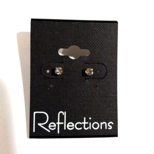Swarovski Crystal Element - Gold Overlay Light Blue Stone "Tiny" Stud Earrings